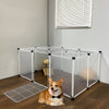 Pet Playpen Fence DIY Playpen Puppy Dog Cat Animal Cage Exercise Metal PP Indoor