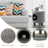 3-IN-1 Modern Cat Condo Furniture Stool Pet House Kitty Bed with Scratching Post