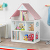 Children Kids Wooden Doll House Bookshelf Bookcase Storage Display Shelving Unit