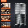 20 Sheet Commercial Bun Pan Rack Kitchen Aluminum Baking Racks Brake Wheel
