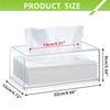 Acrylic Box Tissue Holder Tissue Box Cover Clear Napkin Dispenser Home Office