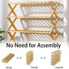 4/5 Tier Folding Bamboo Plant Stand Flower Pot Bonsai Display Storage Book Shelf