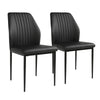 JIEXI Modern PU Leather Armless Chairs for Dining Kitchen, Steel Leg Set of 2 /4
