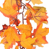 5ft5 Artificial Maple Leaf Garland LED Lighting Autumn Festival Hanging Decor