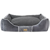 Washable Plush Dog Bed Soft Comfy Cat Pet Basket Non-slip with Removable Cushion