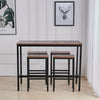 Kitchen Dining Set Steel 2/4Chairs+Tables Wood Seat Retro France Bistro Bar Cafe
