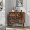 Industrial Kitchen Storage Buffet Cabinet Sideboard with 3 Drawers & Door Wooden