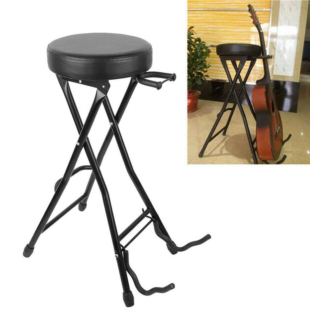 Foldable Musician Stool Guitar Stool Practice Chair Seat Acoustic Guit ...