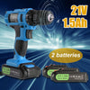 21V Cordless Combi Drill Driver LED Li-ion Battery Electric Impact Screwdriver