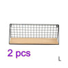 2Pack Vintage Industrial Wall Shelf Metal Wire Wood Rack Storage Display Unit UK