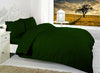 Luxury Duvet Cover Set Quilt Bedding Cotton Blend DARK GREEN Single King Double