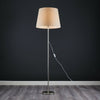 MiniSun Floor Lamp - Modern Brushed Chrome Metal Light Large Shades LED Bulb A+