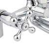 Victorian Chrome Bathroom Sink Twin Tap Bath Filler Shower Mixer Basin Mixer Set