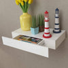 Wall Mounted Floating Display Shelf Shelves With 1 Drawer Storage Rack Unit UK