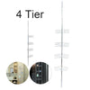 4TIER NON RUST BATHROOM TELESCOPIC CORNER SHELF STORAGE SHOWER ORGANISER