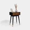 Solid Dark Wood Side Table | Vintage Inspired Side Unit Bedside