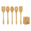 6 Piece Utensils Kitchen Wooden Cooking Tools Spoon Spatula Utensils holders Set
