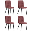 Set of 4 Dining Chairs Padded Seat Retro Metal Legs Office Kitchen Lounge Chair