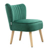 Velvet Fabric Scallop Back Chair Lounge Occasional Accent Sofa Armchair 5 Styles