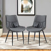 2 x Dining Chairs Faux Leather Padded Living Room Restaurant Kitchen Home Chairs