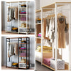 Heavy Duty Large Open Wardrobe Clothes Rail Rack Coat Hanging Garment Shelf