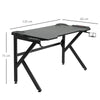 Spacious Gaming Desk Home Racing w/ Steel Frame Cup Headphone Holder Hook