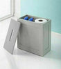 White, Grey Crisp Small Toilet Cleaning Product Storage Tidy Box Unit Bathroom