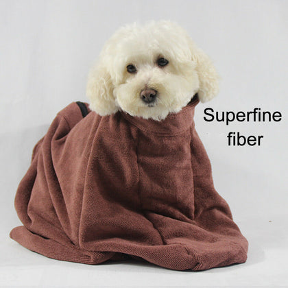Microfibre Dog Dry Bath Towel Bag Quick Drying Dog Puppy Bags Doggy Cleaning UK