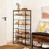 Industrial Tall Shoe Rack Metal Shelf Hallway Vintage Large Shoe Stand Shelves