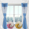 Modern Gingham Kids Bedroom Curtains Thermal Blackout Striped Curtain Eyelet UK