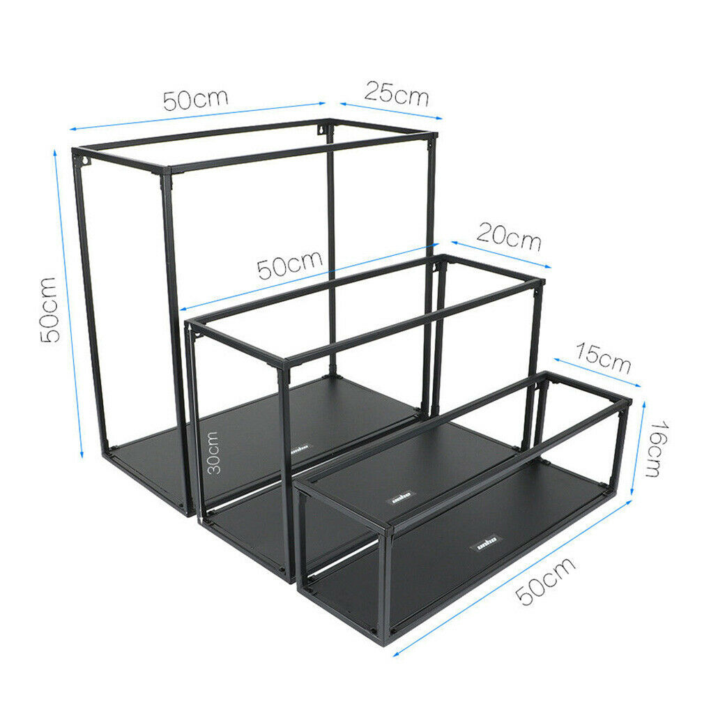 3 in 1 Vintage Metal Wire Shelves Wall Mounted Shelf Rack Storage Display Unit