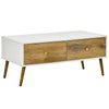 Coffee Table 4 Drawers for Living Room Reception Room Functional Table, Natural