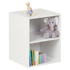 White 2 Cube Kids Bedroom Storage Unit Toy Tidy Playroom Bedside Table
