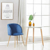 1 x Modern Velvet Dining Chair Make-up Chair Kitchen Office Lounge Armchair Blue