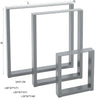 2PC Grey Industrial Steel A Shape Table Legs Desk Bench X Cross Frame Legs Frame