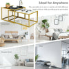 Set of 2 Nesting Coffee Table Modern Side End Table Set Metal Home Living Room