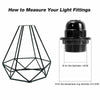 Industrial Geometric Ceiling Pendant Light Easy Fit Metal Cage Pendant Fixture