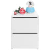 Bedside Table with 2 Drawers Modern Night Stand Photo Frame Display Table Home