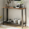 Console Table, Industrial Vintage Hallway End Table With Adjustable Mesh Shelf