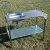Camping Sink Stainless Steel Folding Outdoor Fishing Extra Large Draining Board