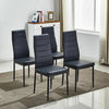 4/6PC Dining Chairs High Back Faux Leather Padded Seat Dining Room Furniture