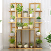 Decorative Plants Stand 11 Tiered Flowers Display Shelf Wooden Pots Holder Rack