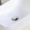 Modern Rectangle Bathroom Countertop Gloss White Basin Cloakroom Wash Sink