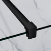 Black Shower Enclosure Screen With 180° Flipper Walk In Wet Room 8mm NANO Glass