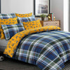 Stag Tartan 100% Brushed Cotton Flannelette Deer Quilt Duvet Cover Bedding Set