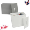 Grey/White Wooden Bathroom Storage Box Toilet Product Storage Tidy Box Unit New