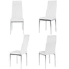 2/4pcs Dining Chairs Faux Leather Padded Seat Chrome Legs Home Office Furniture