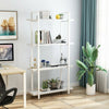 4-Tier Ladder Shelf Bookcase Bookshelf Plant Flower Stand Storage Metal Frame