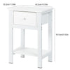 White Bedside Tables with Drawer Nightstand Cabinet Bedroom Furniture Storage