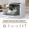 5L Mini Dishwasher 6-Program Table Top Freestanding Dish Cleaner LED Dish Basket